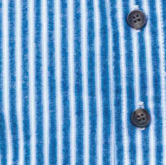 Lee Valley VR15 Grandfather Shirt Cotton White-Blue Thick Striped